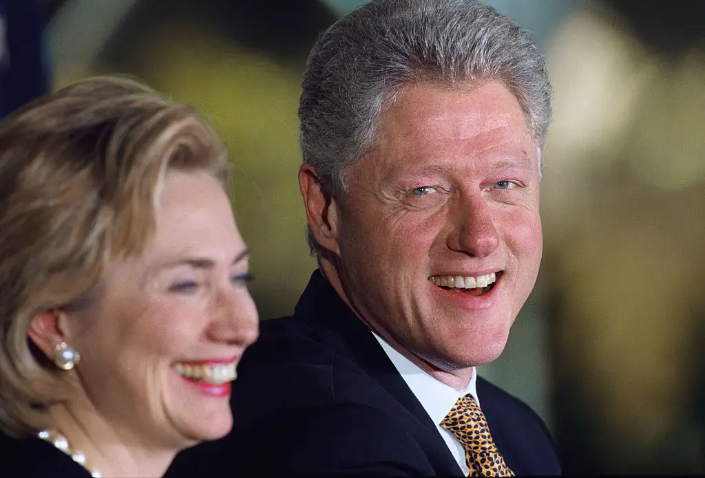 Bill Clinton was president at the time of the poll in 1998 (David Hume Kennerly/Getty Images)