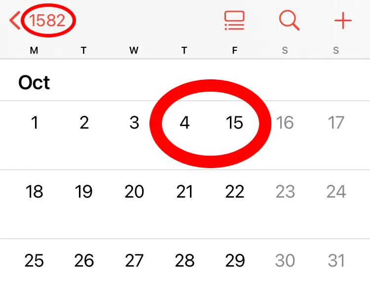 10 entire days went missing from existence. (Twitter/@culturaltutor)