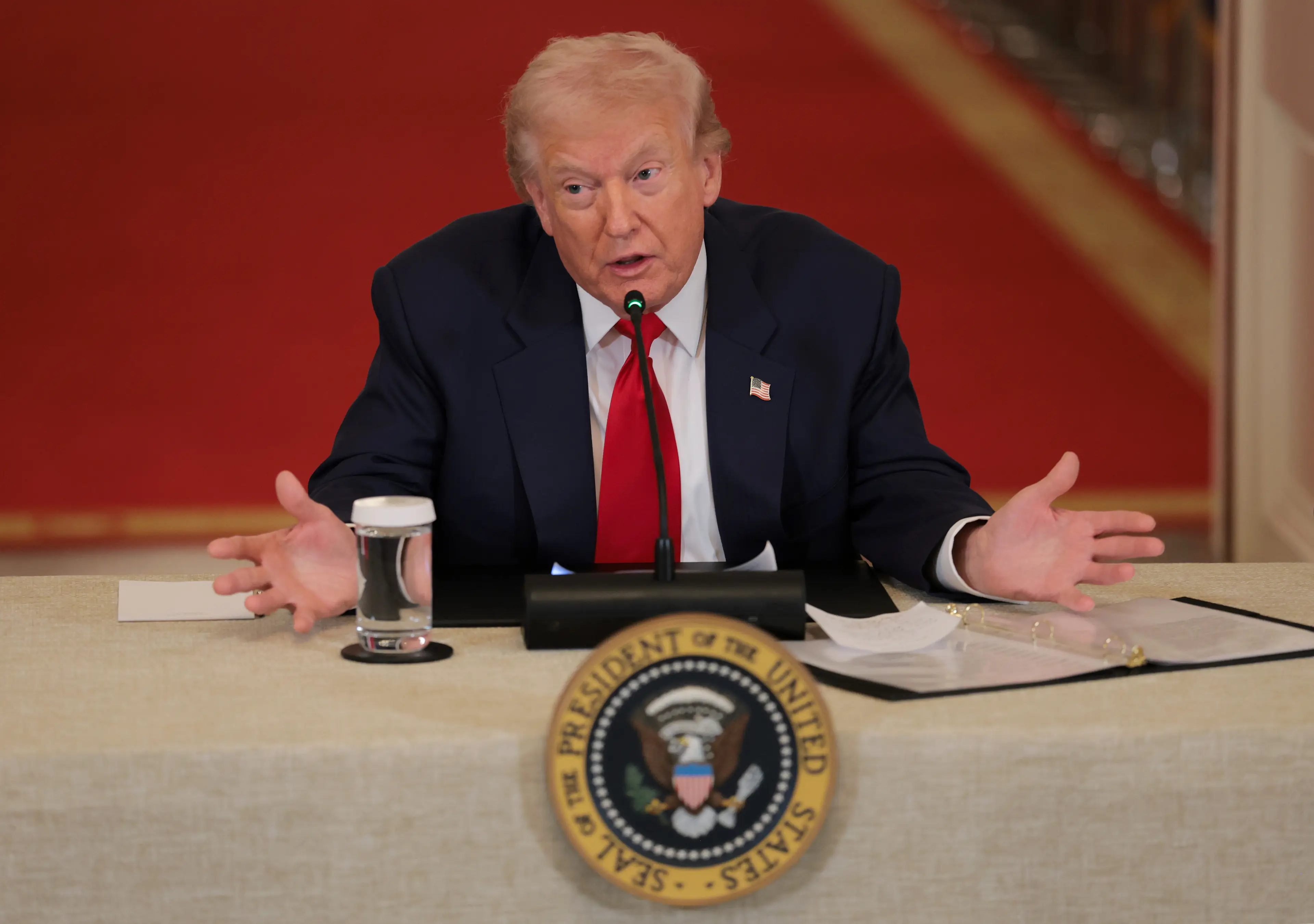 Trump has warned there will be no with Iran except 'unconditional surrender' (Anna Moneymaker/Getty Images)
