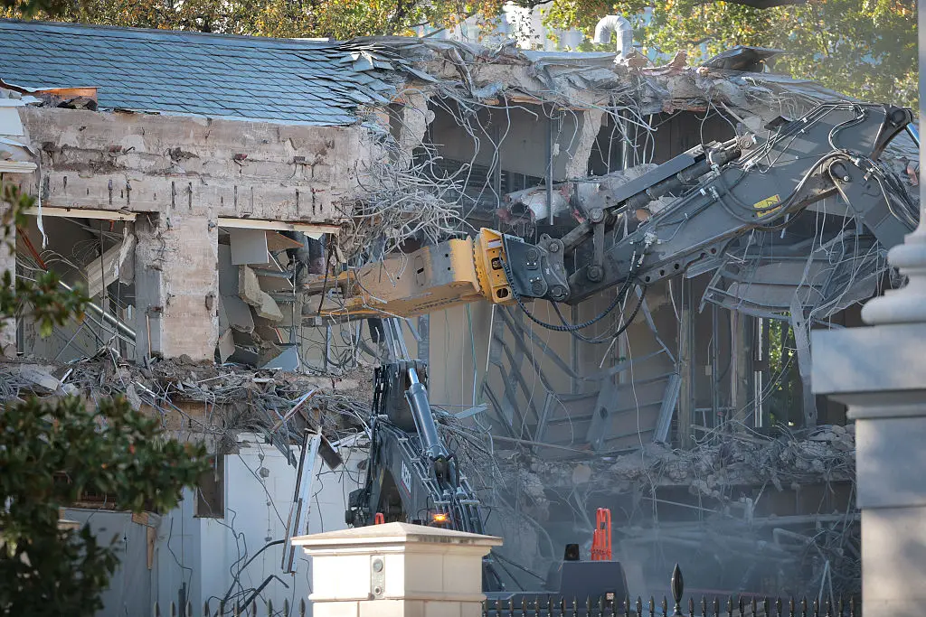 Demolition to the East Wing started on Monday (Kevin Dietsch/Getty Images)