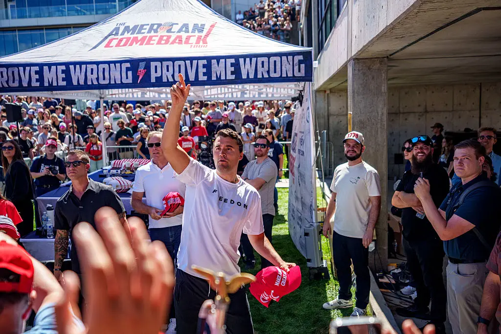 Conspiracy theories about Kirk's death have circulated on social media, all of which Donald Trump Jr. has dismissed (Trent Nelson/The Salt Lake Tribune/Getty Images)