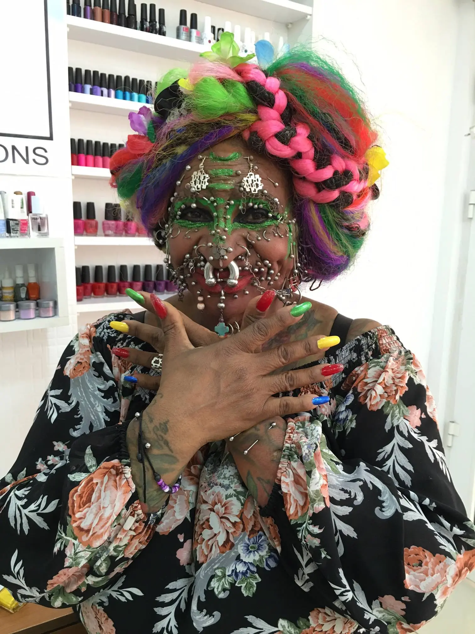 She appears to have a fairly high tolerance to pain.