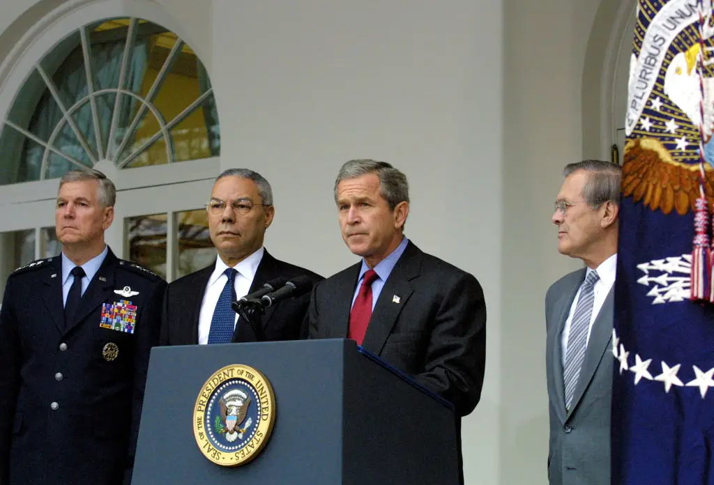 George Bush withdrew from the US from the 1972 Anti-Ballistic Missile Treaty (Ron Sachs/CNP/Getty Images)