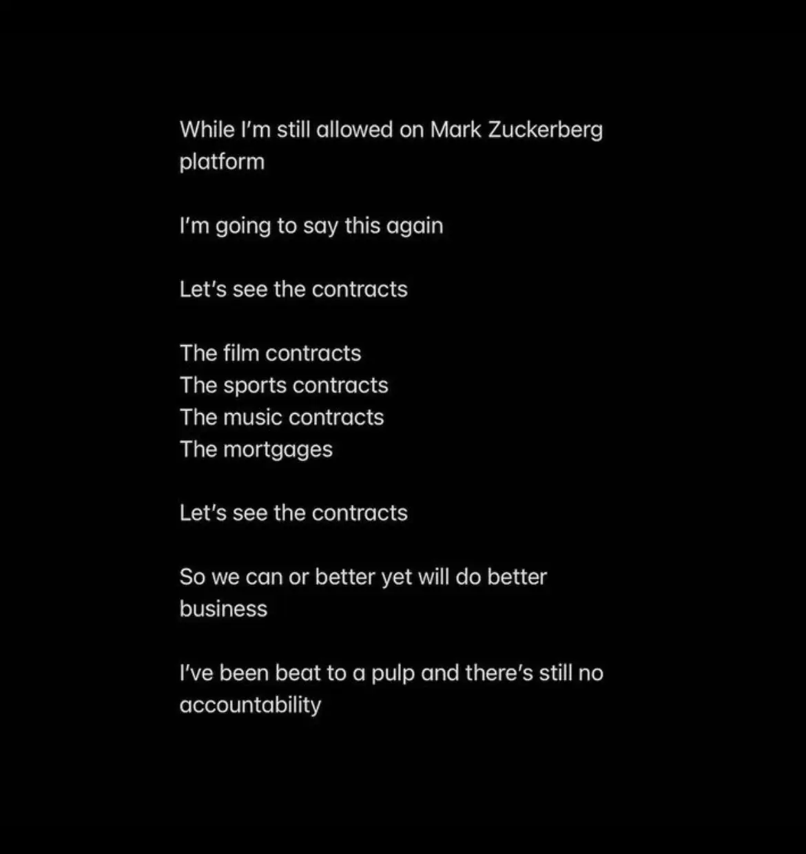 West said he has been 'beat to a pulp'.