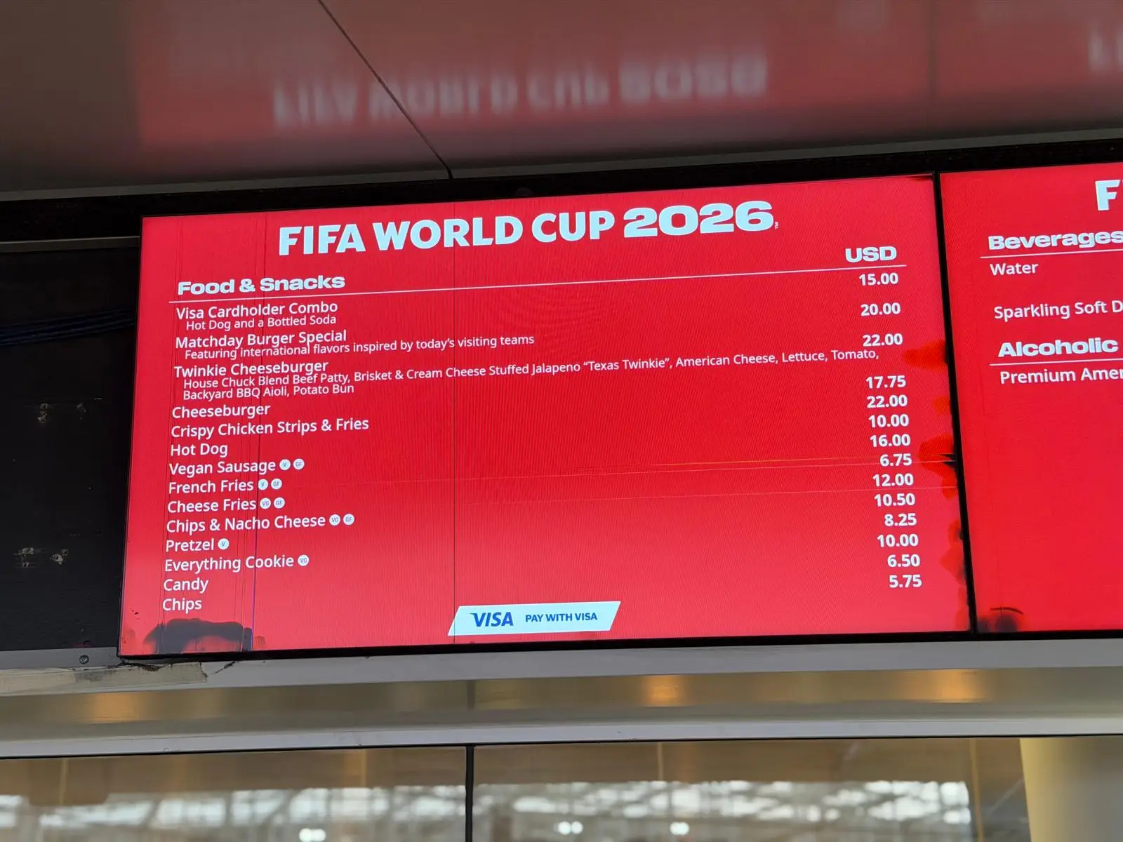 Food prices at the Los Angeles Stadium (Rob Adcock)