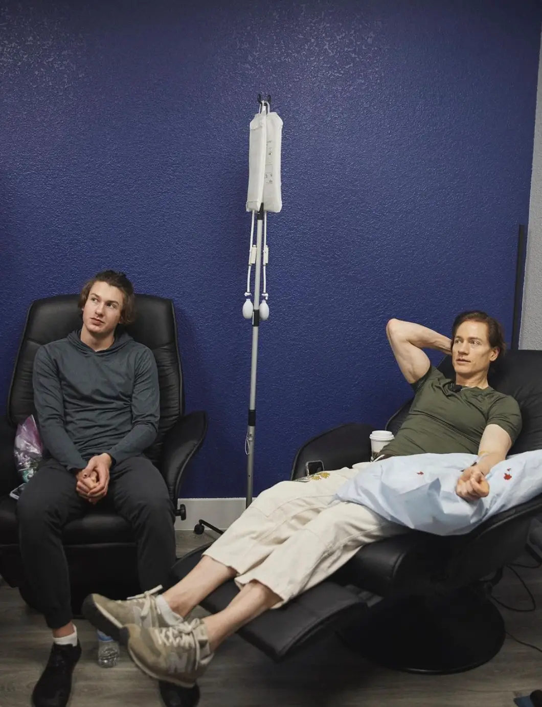 Johnson and his 17-year-old son.