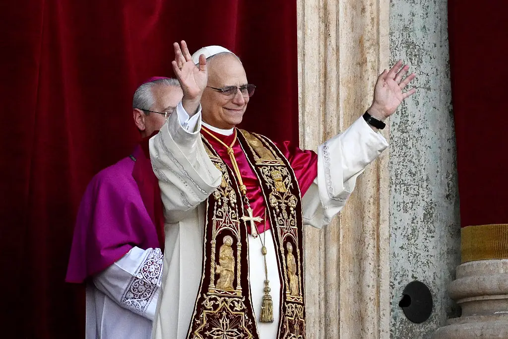 Pope Leo XIV has delivered his first mass with an eerie warning (Antonio Masiello/Getty Images)