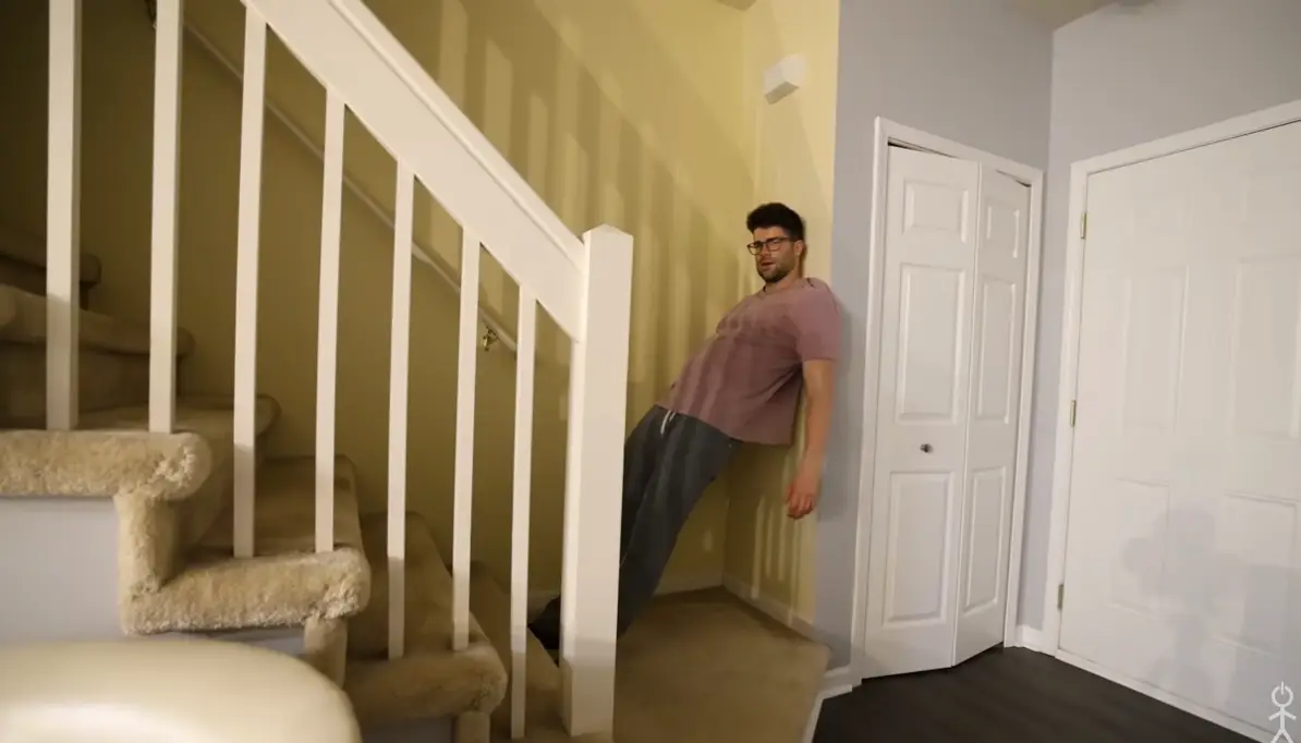 He had some challenging moments during his standing challenge, to say the least (YouTube/FocusedLucas)