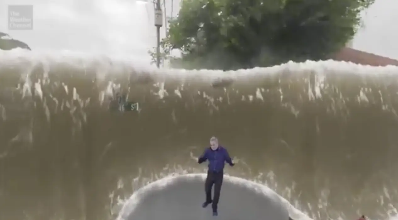 In the simulation, the water rises up to nine feet (The Weather Channel)