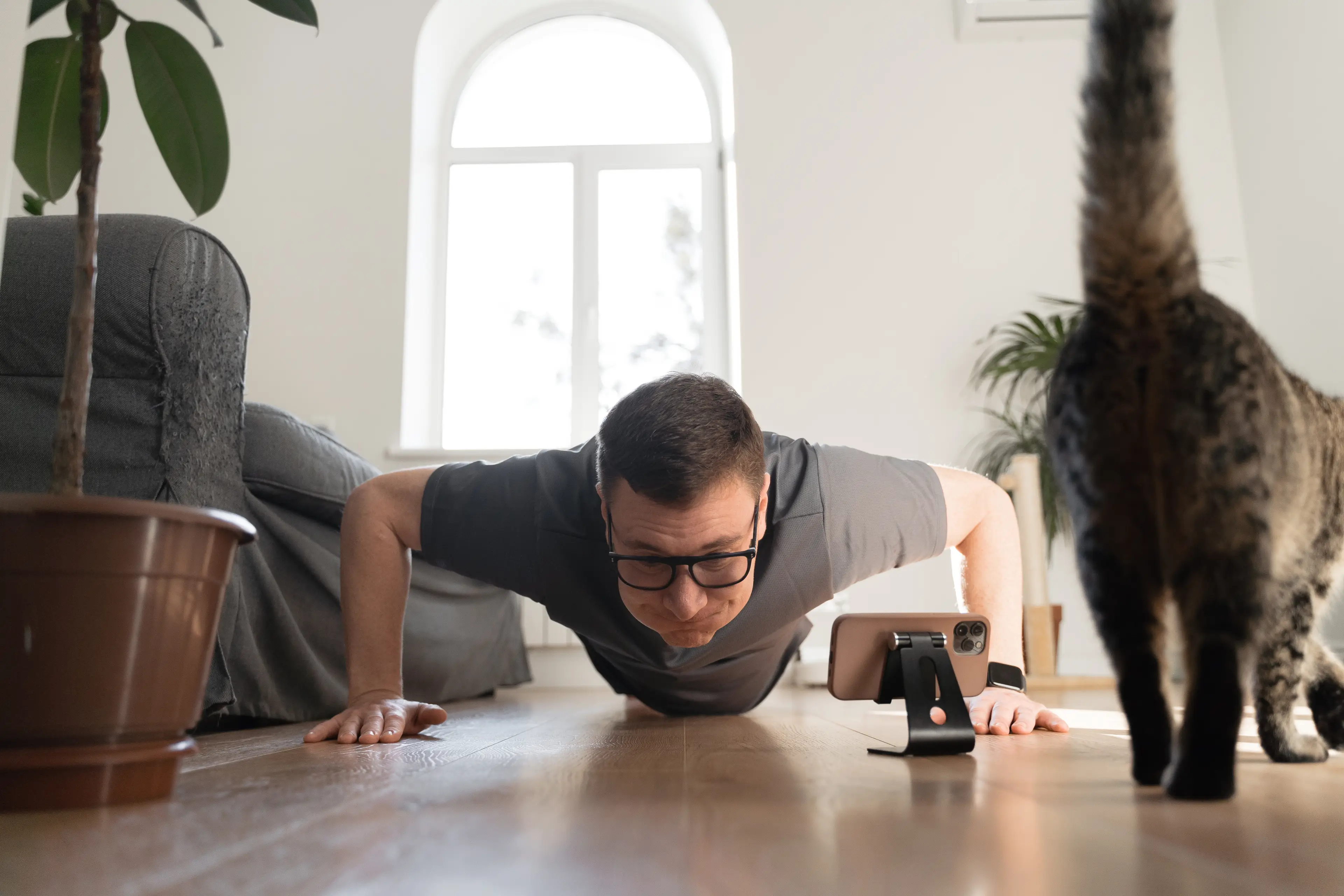 You can do a push-up just about anywhere (Getty Stock Image)