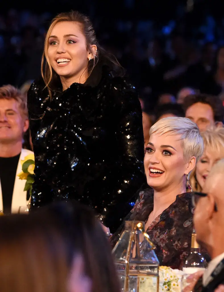 Miley Cyrus and Katy Perry at the MusiCares Person of the Year back in 2019 (Kevin Mazur/Getty Images for The Recording Academy)