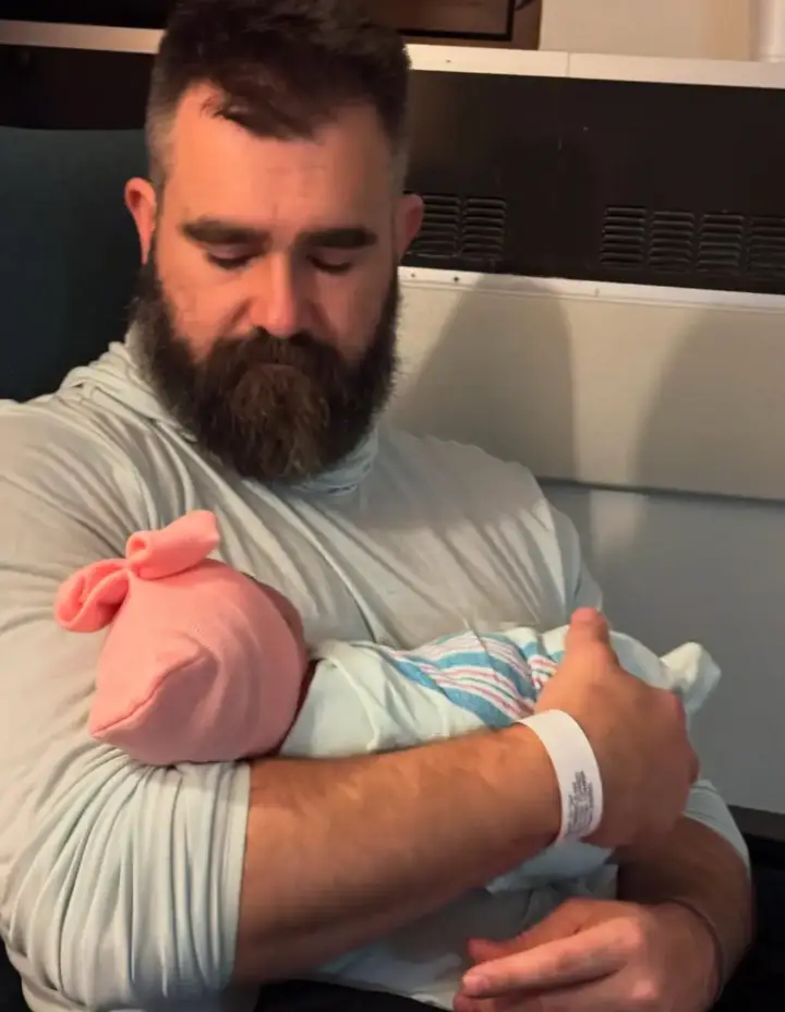 Finn was born in March 2025 (Instagram/@kykelce)