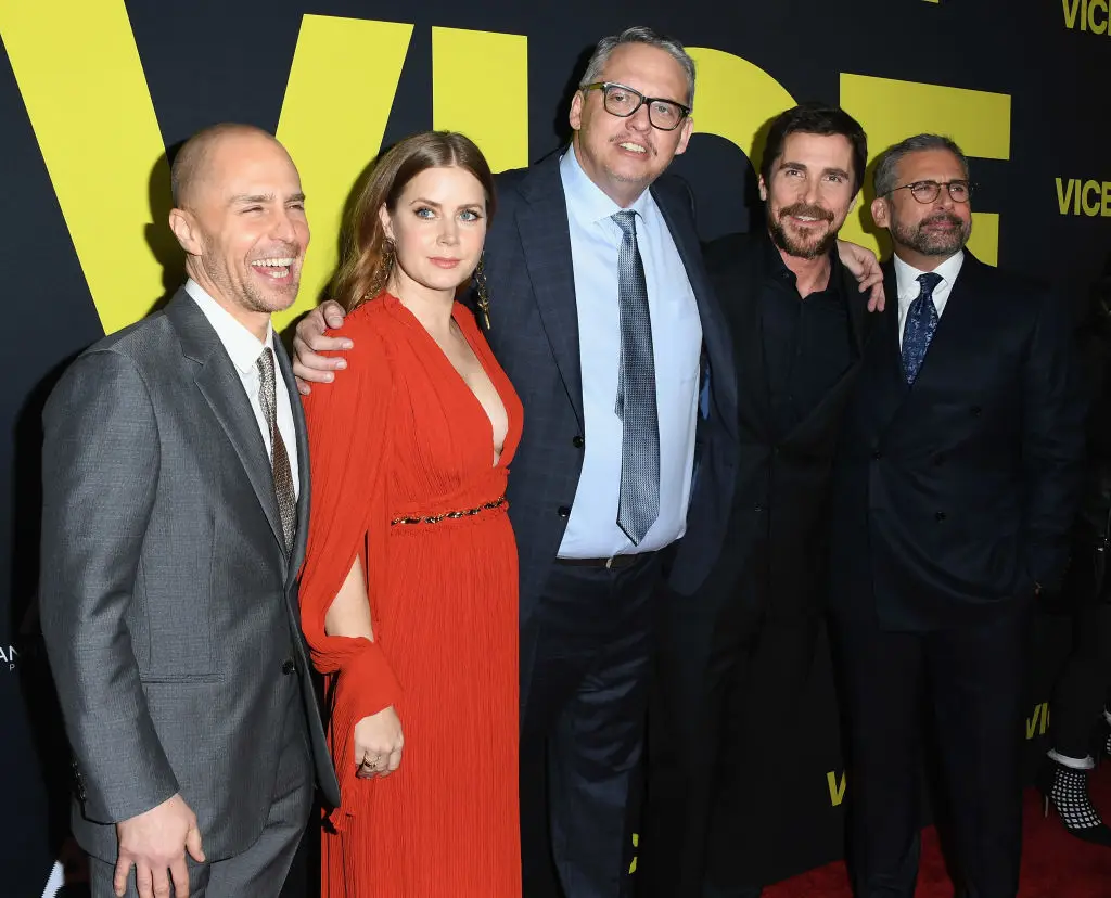  Sam Rockwell, Amy Adams, Adam McKay, Christian Bale and Steve Carell at the Vice premiere (Photo by Jon Kopaloff/FilmMagic)