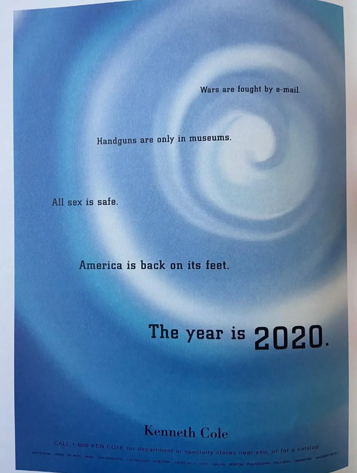 How close do you think the fashion house came to predicting the future? (Kenneth Cole Productions)
