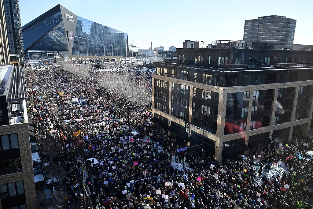 Demonstrations have been taking place in Minneapolis (Stephen Maturen/Getty Images)