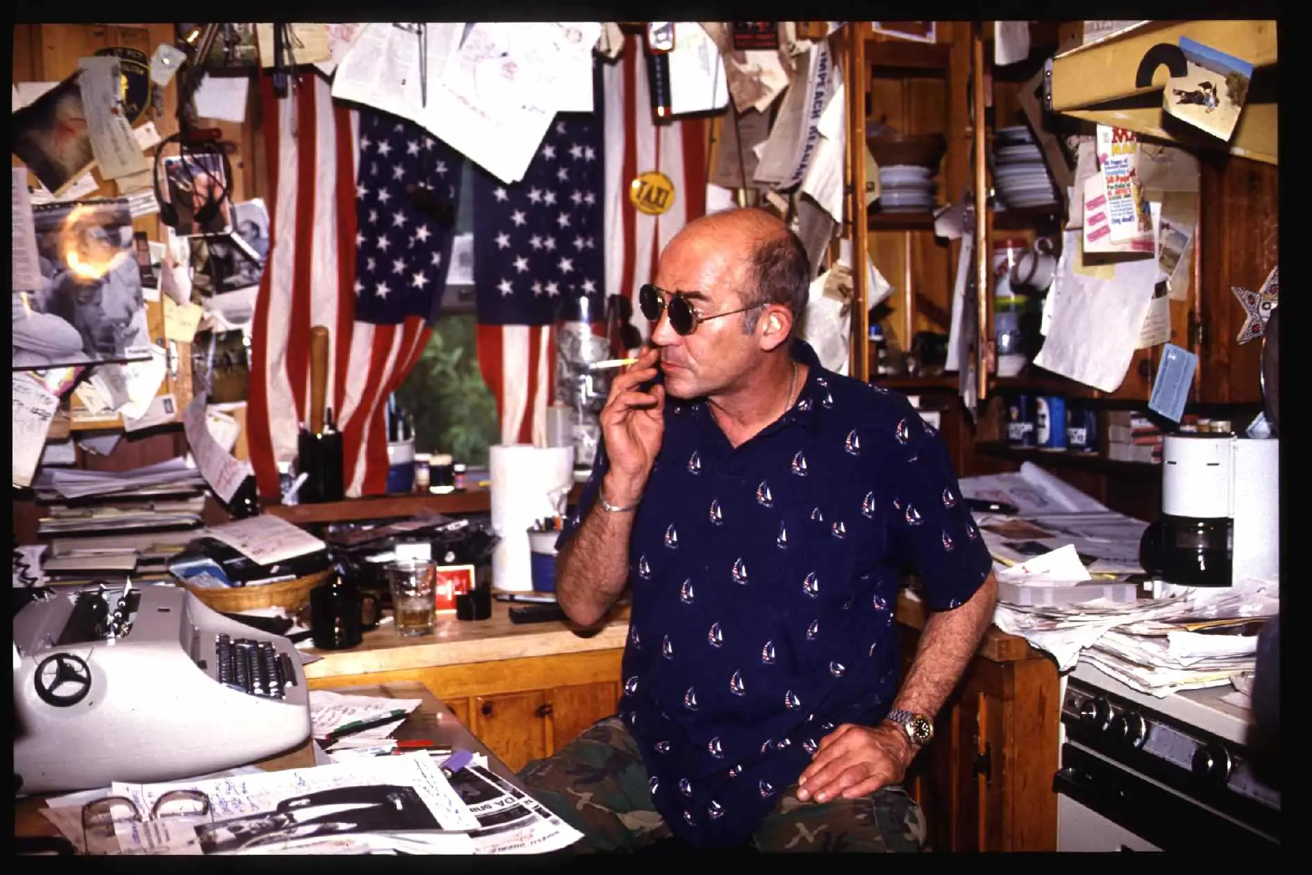 After around nine hours of cocaine use, Hunter S Thompson was described as 'ready to write' (Paul Harris/Getty Images)