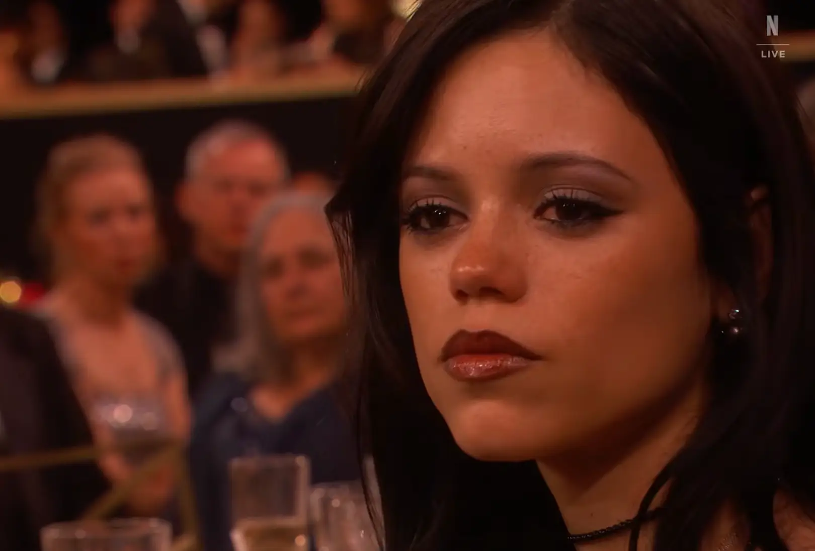Jenna Ortega was moved to tears by Seth Rogen's speech (Netflix)
