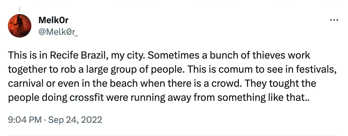 Customers mistook the joggers for something far more sinister.