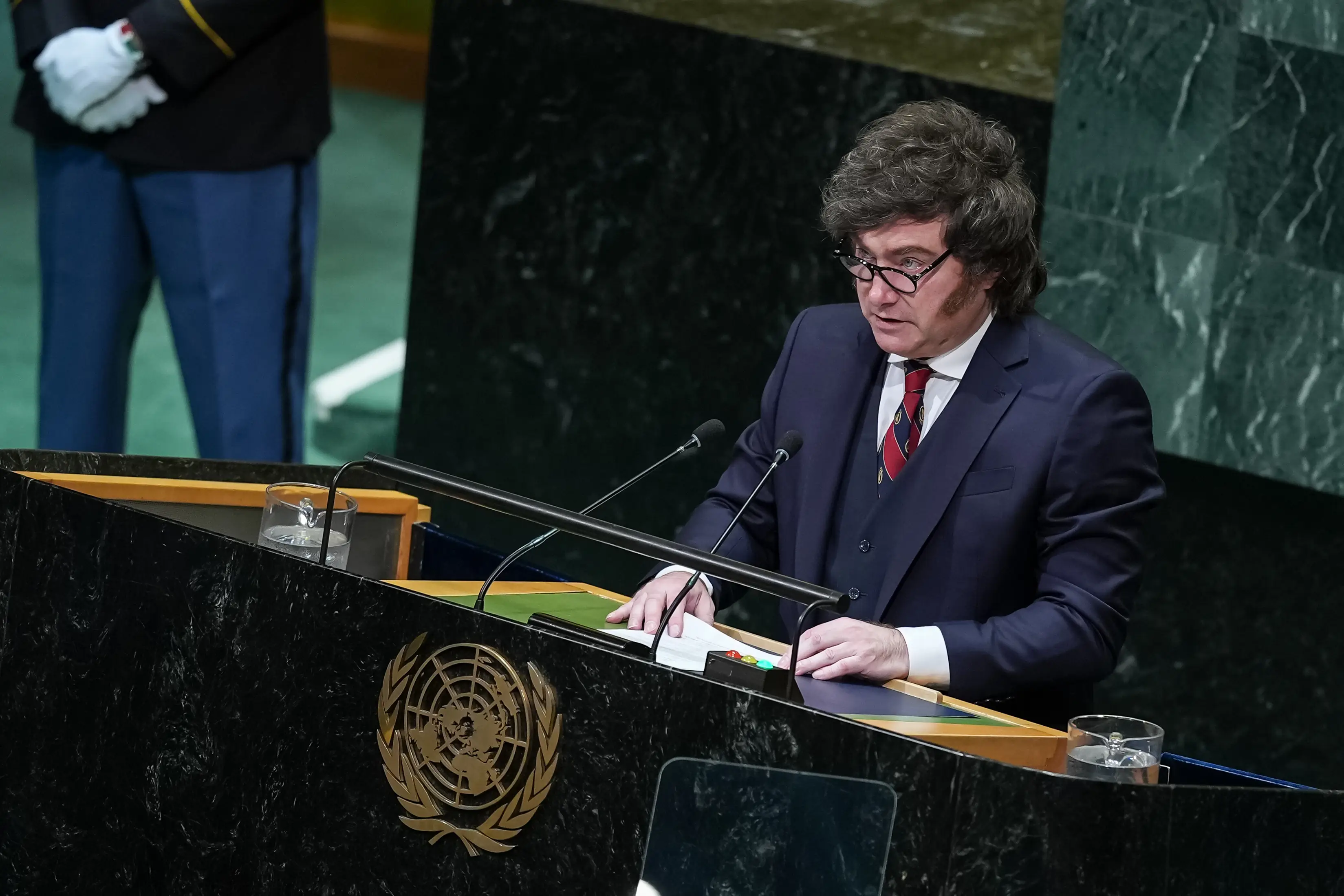 President of Argentina, Javier Milei, didn't hold back when sharing his thoughts at the UN General Assembly yesterday (Mehmet Eser/Anadolu via Getty Images)