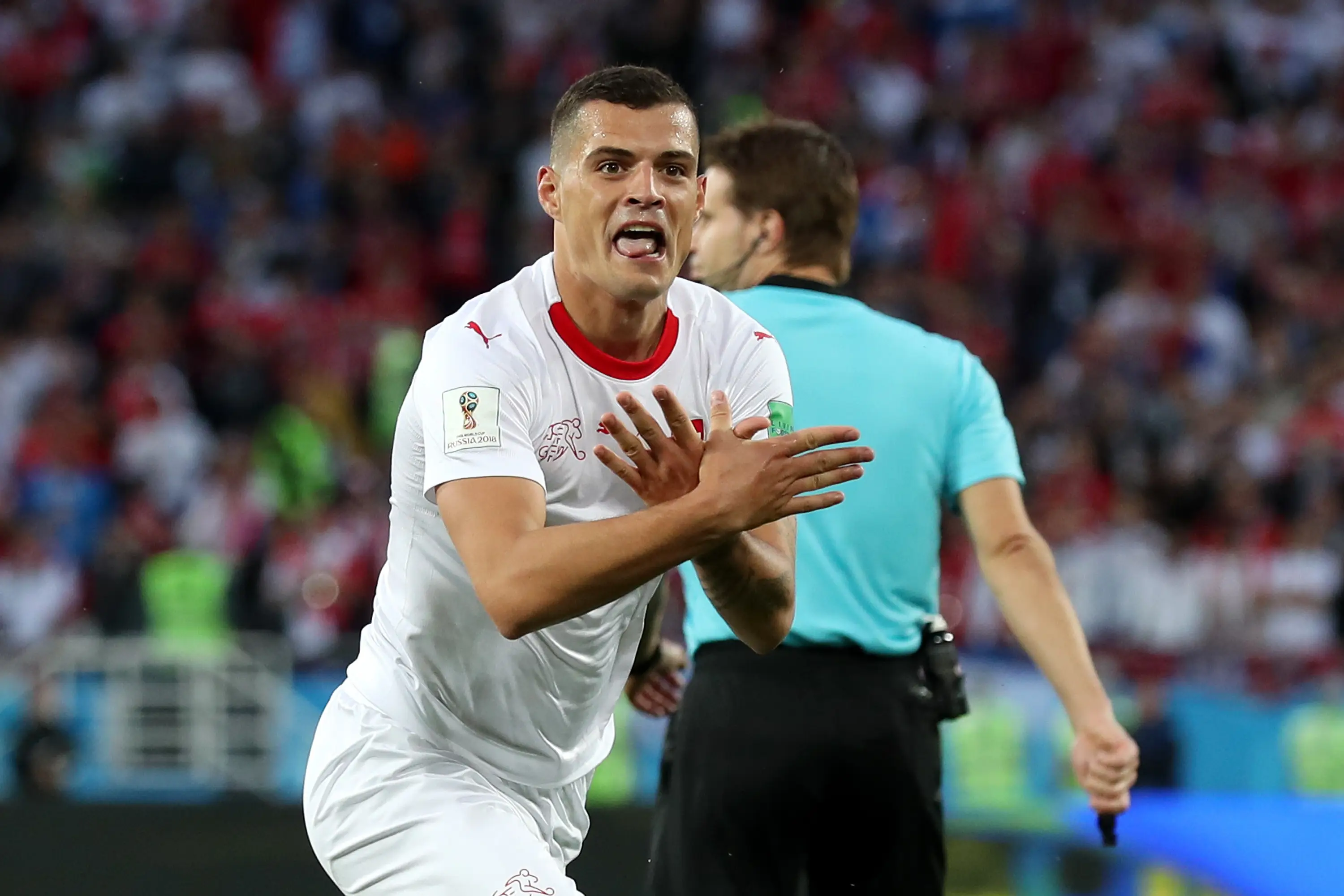 Granit Xhaka's goal celebration proved controversial (Clive Rose/Getty Images)