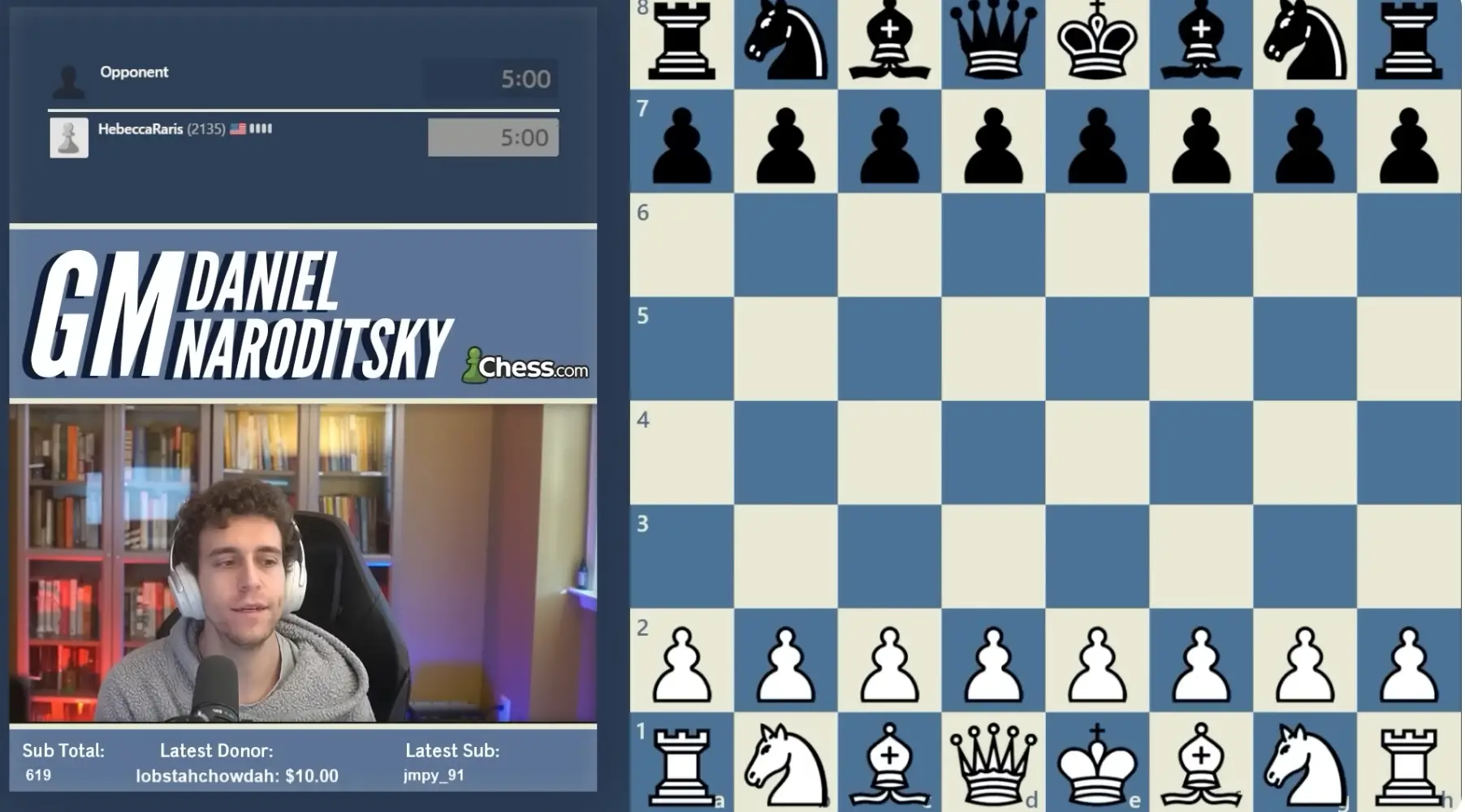 Naroditsky offered up tutorials and chess analysis on YouTube (Daniel Naroditsky/YouTube) 