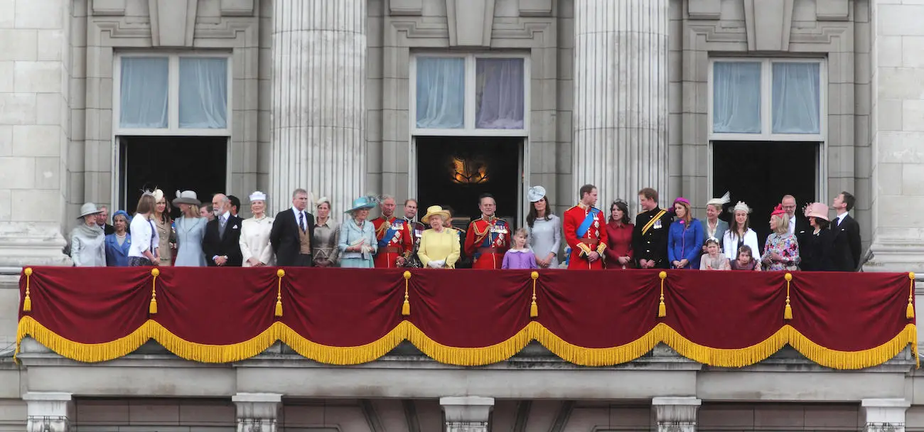 Royal Family on the Balcony at Buckingham Palace for Trooping of the Colour 2012.