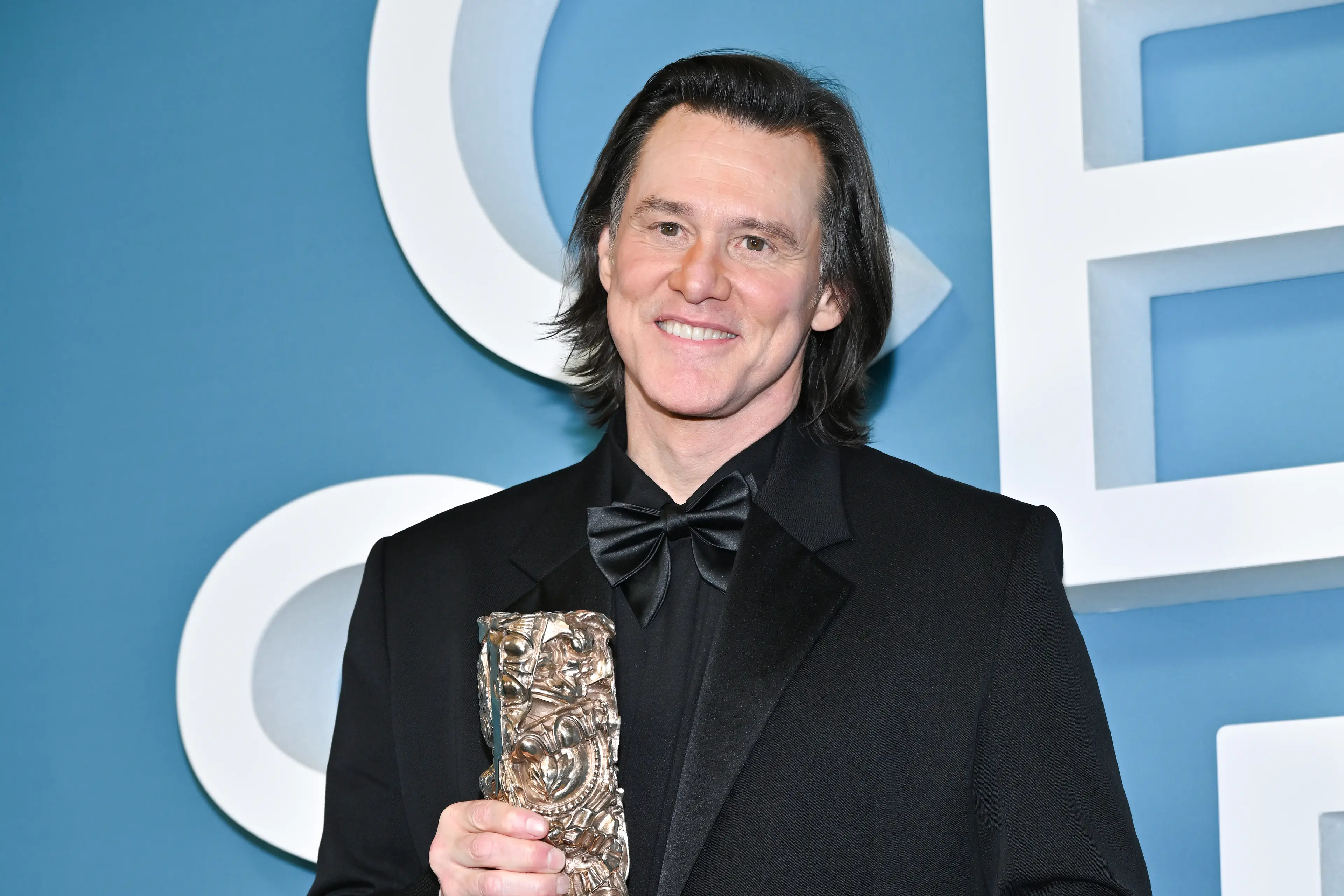 People noted that Carrey's appearance was different at the awards (Dominique Charriau/WireImage/Getty)