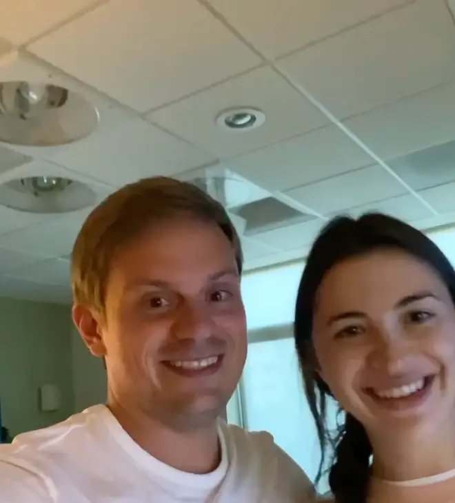 Marina stayed in a private room with her husband (Instagram/@linguamarina)