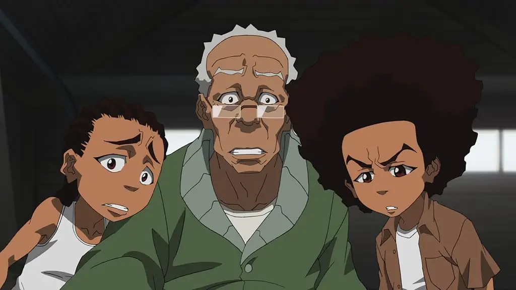 The Boondocks followed Riley, Huey, and Robert Freeman. (Adult Swim)