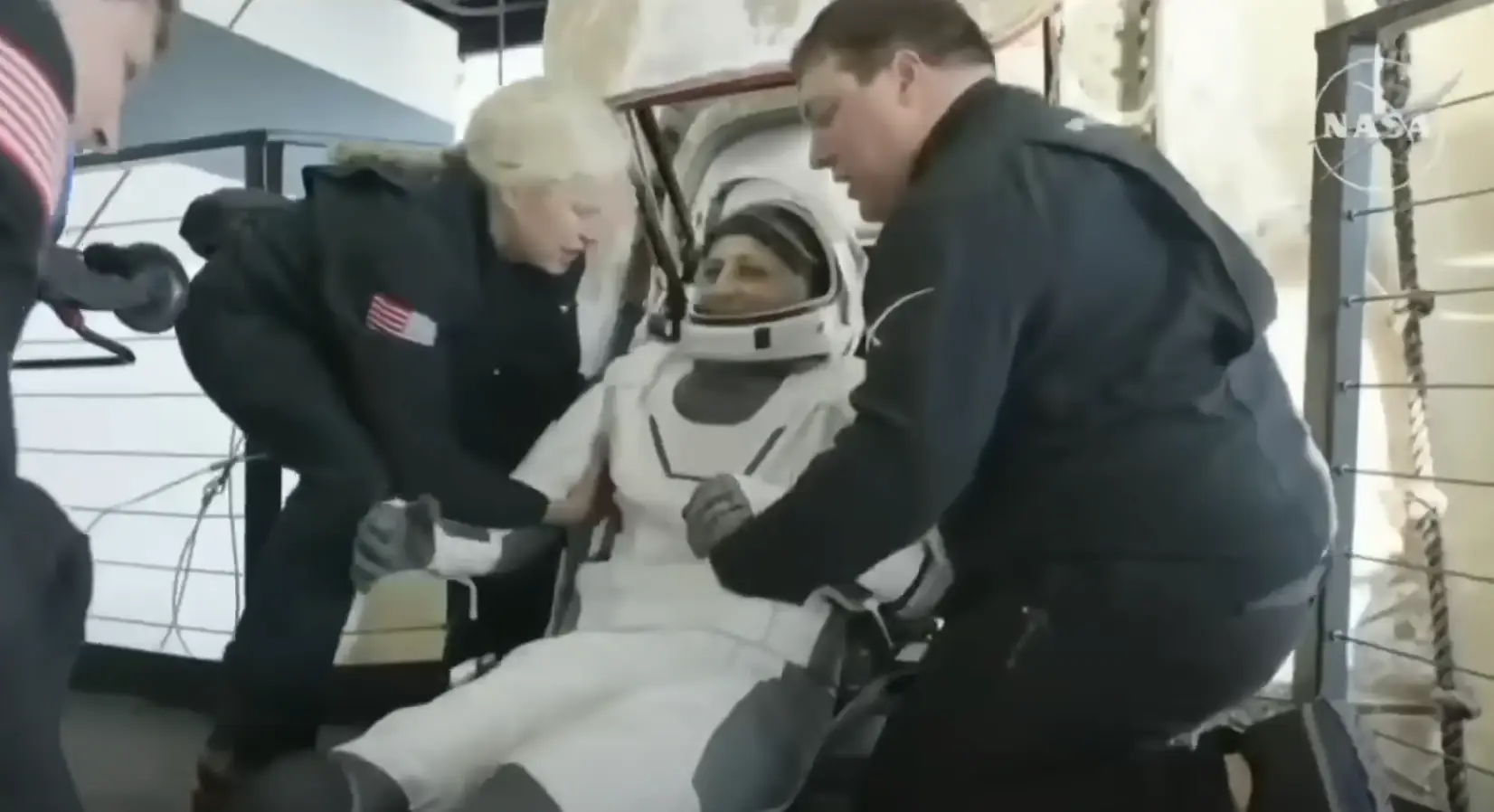 Sunita 'Suni' Williams appeared in high spirits (NASA)