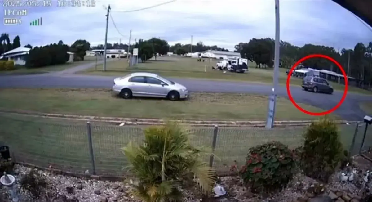 CCTV footage showed what appeared to be the car Pheobe left for the airport in (Queensland Police)