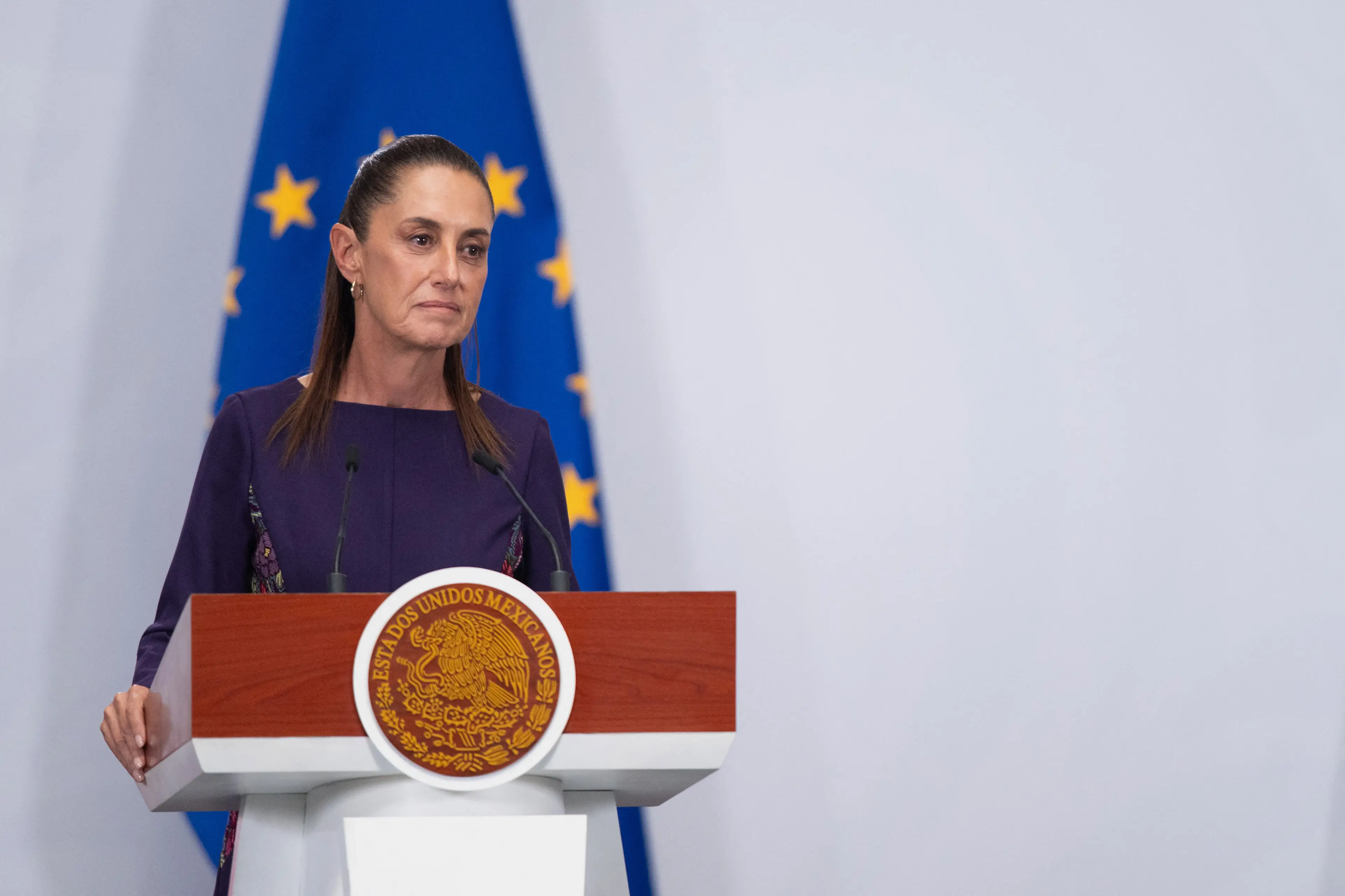 Mexico's president, Claudia Sheinbaum, said yes to Fifa's request (Gerardo Luna / AFP via Getty Images)