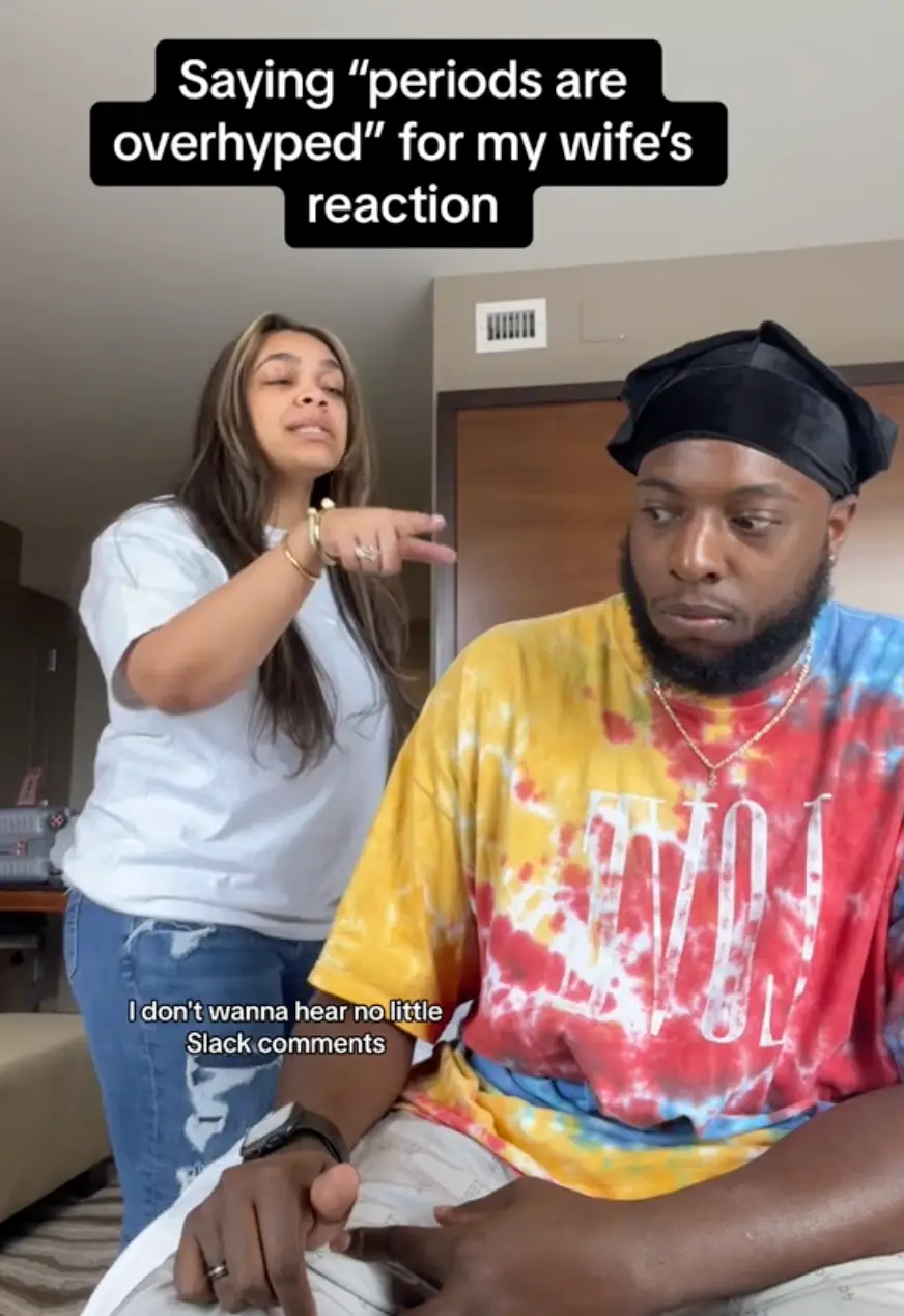 TikToker Mrs Black was quick to shut down her husband. (TikTok/mr&mrsblack)