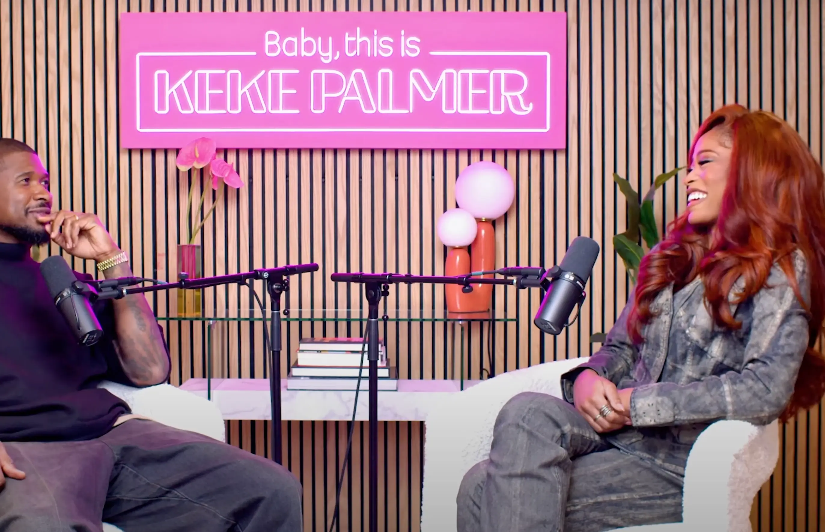 Usher was asked about his first kiss while appearing as a guest on Keke Palmer's podcast (YouTube/Baby, This is Keke Palmer)