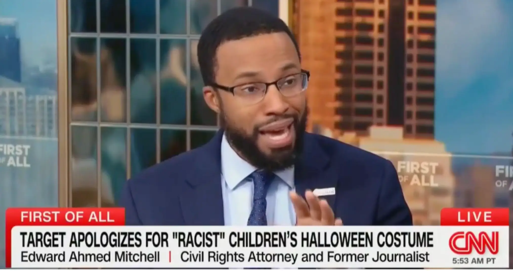 Civil rights attorney and CAIR national deputy director Edward Ahmed Mitchell hit out at Trump. (CNN)