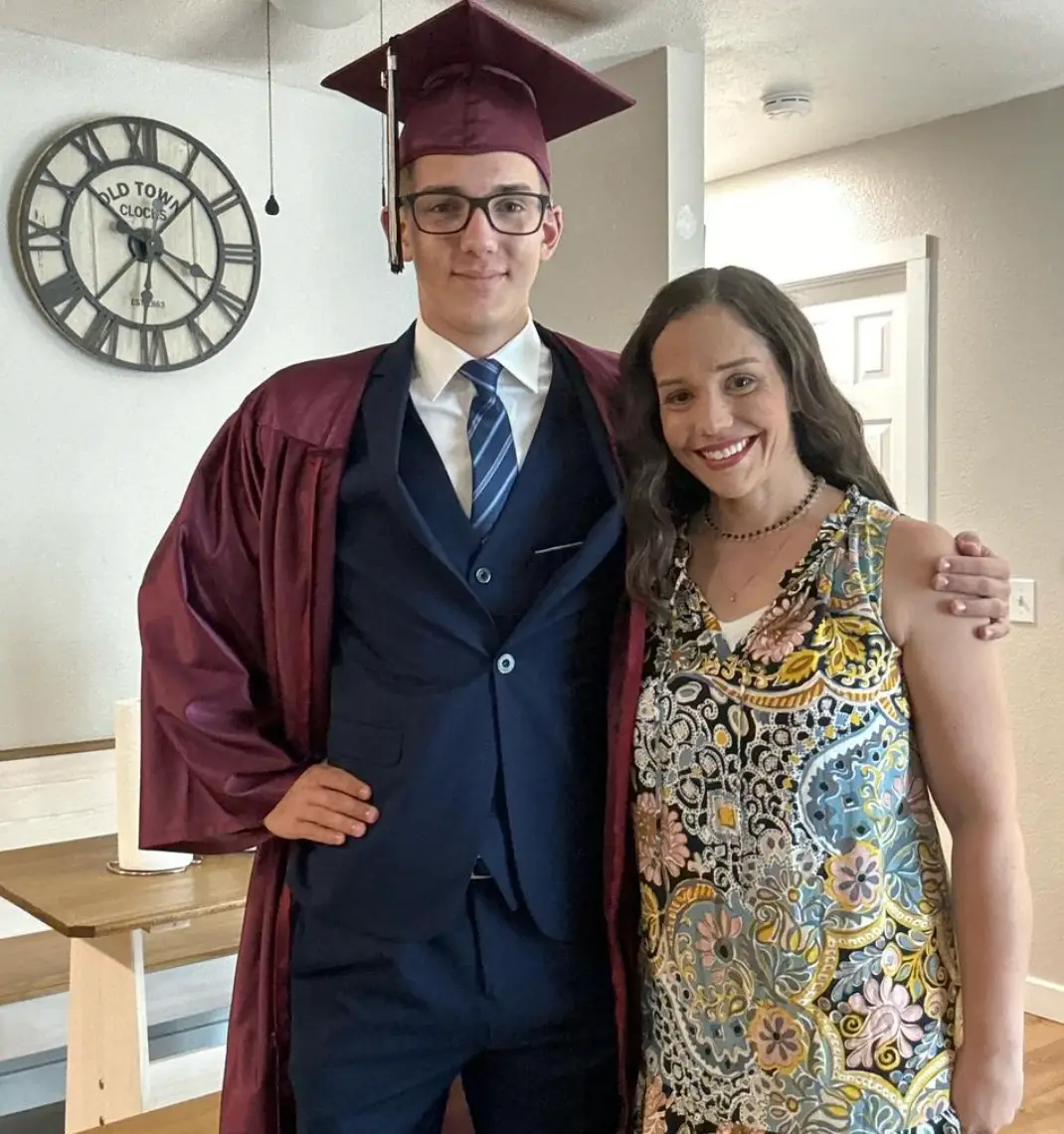 Collin says his mother 'fell' on the knife (@cathygriffith1985/Instagram)