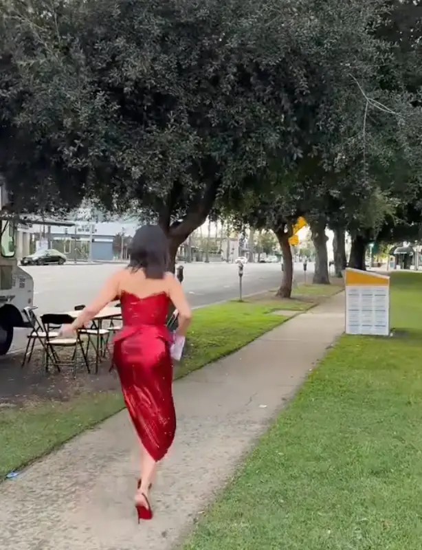 Some questioned why Gomez was voting into 'a random box on the street' (TikTok/@selenagomez) 