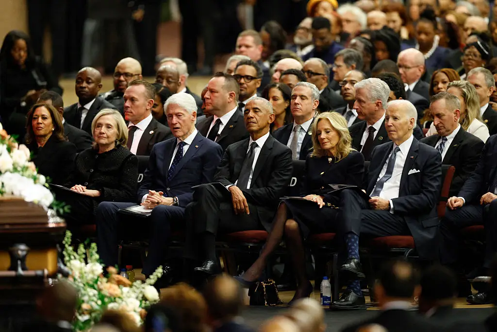 Jesse Jackson Jr hit out at Barack Obama and Joe Biden after their speeches at his father's funeral (Photo by Kamil Krzaczynski / AFP via Getty Images)