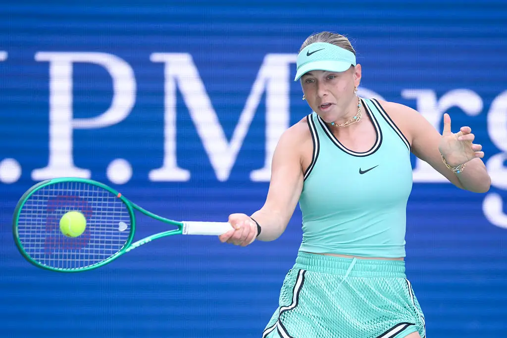 Amanda Anisimova is yet to address the moment. (Mike Lawrence/USTA via Getty Images)
