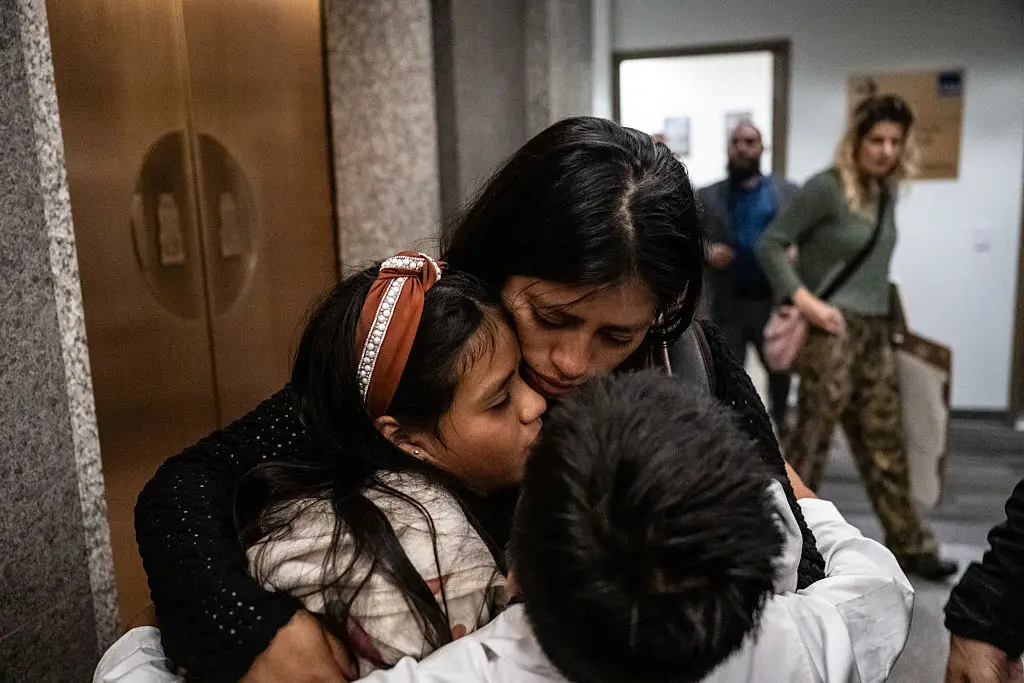 The disturbing scenes unfolded in front of her children (Stephanie Keith/Getty Images) 