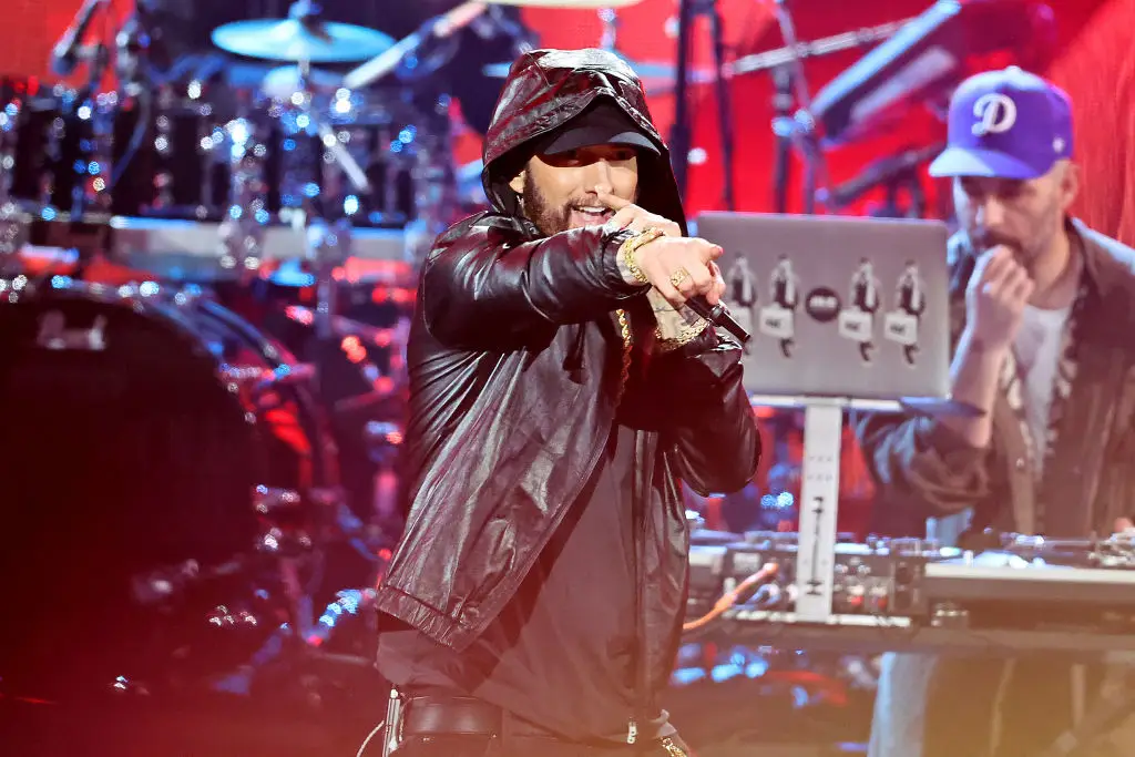 Eminem described a letter he was handed by the late singer (Photo by Amy Sussman/WireImage)