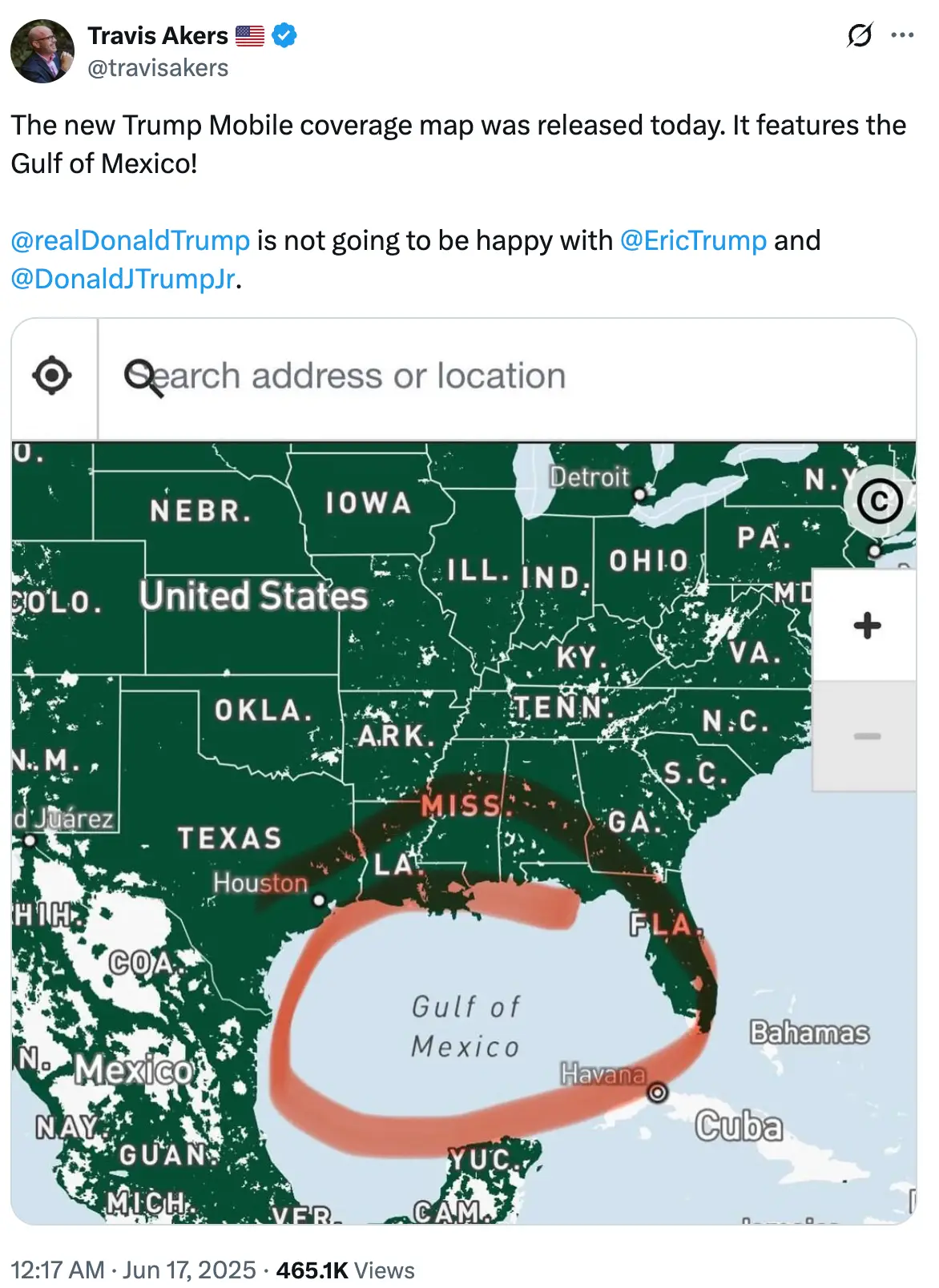 Twitter users couldn't believe what they were seeing (travisakers/X)