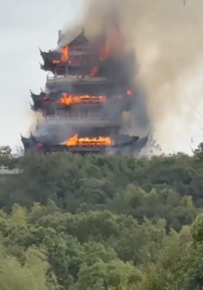 Plumes of smoke could be seen for miles (CNN)