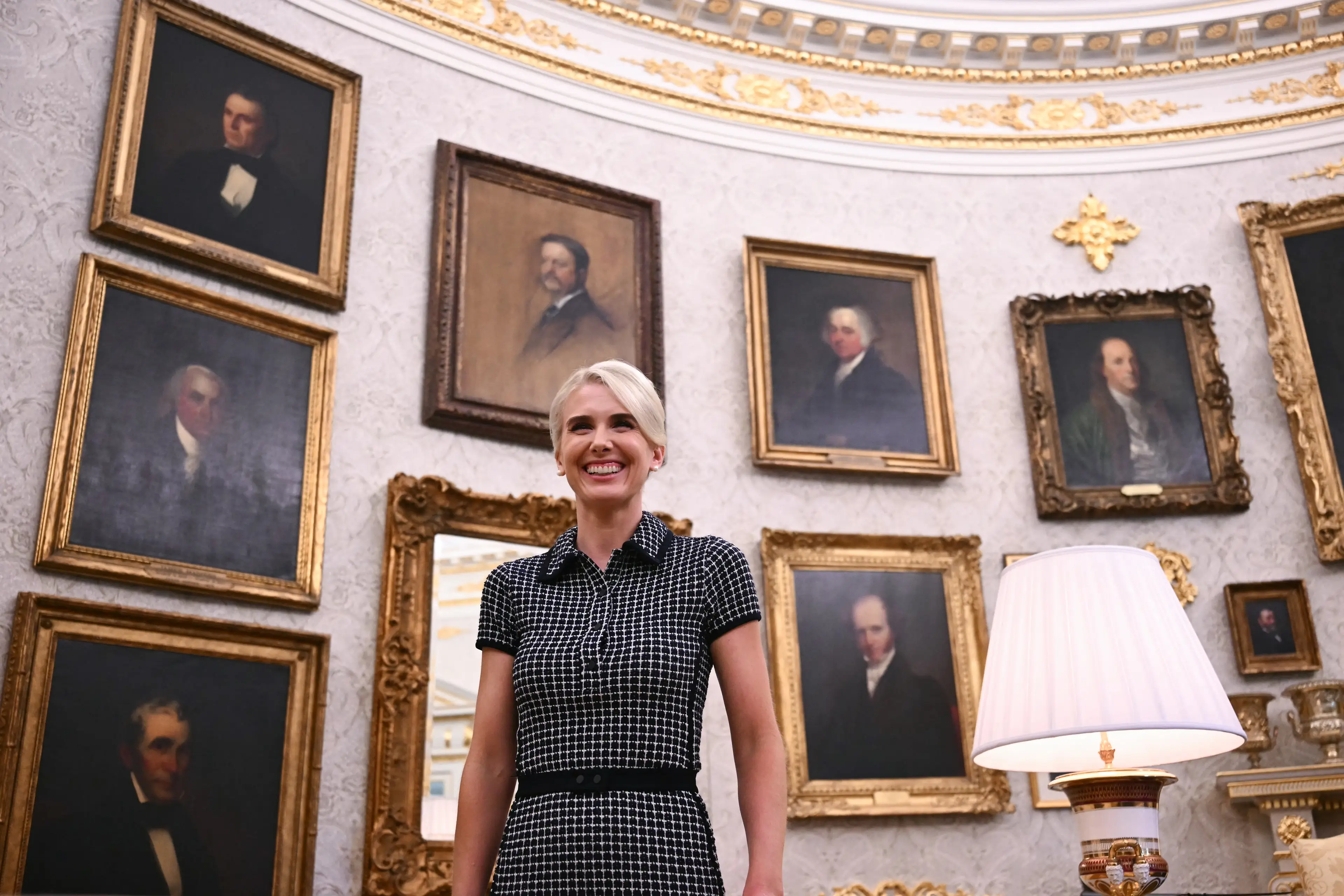 Natalie Harp is a long-time aide of the president (Kent NISHIMURA/AFP via Getty Images)