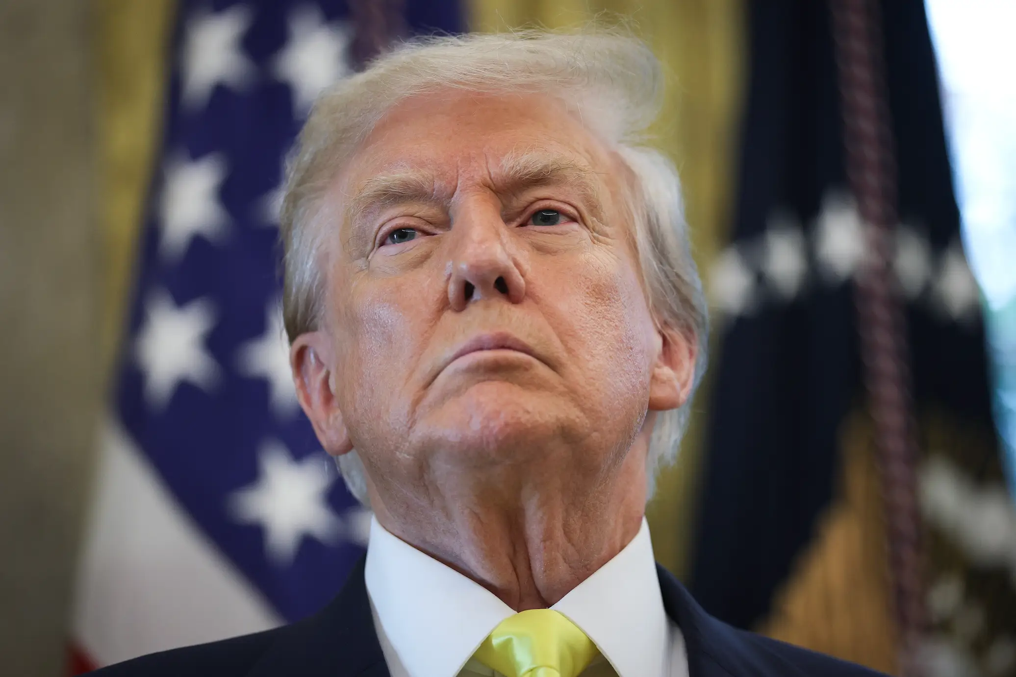 Trump has faced a backlash after moving the Obama portrait again (Win McNamee/Getty Images)