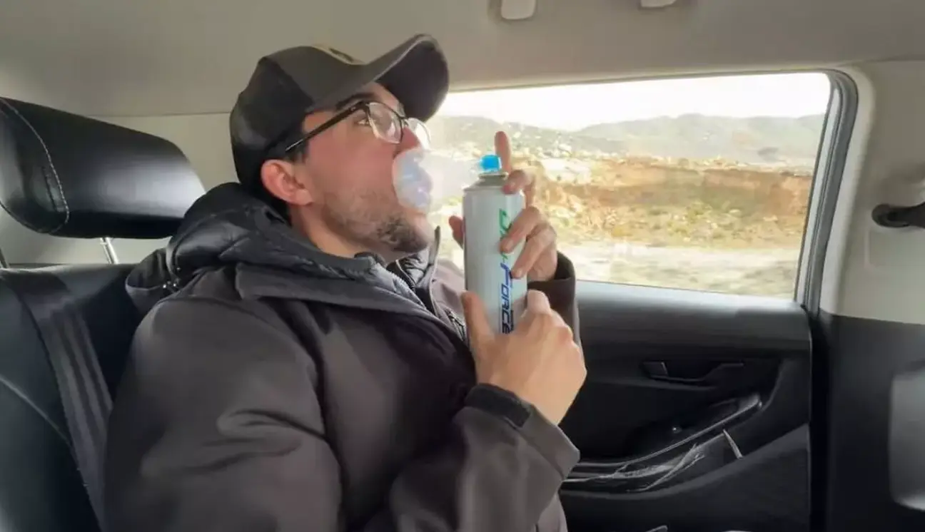 Tyler struggled with oxygen (YouTube/Tyler Oliveira)