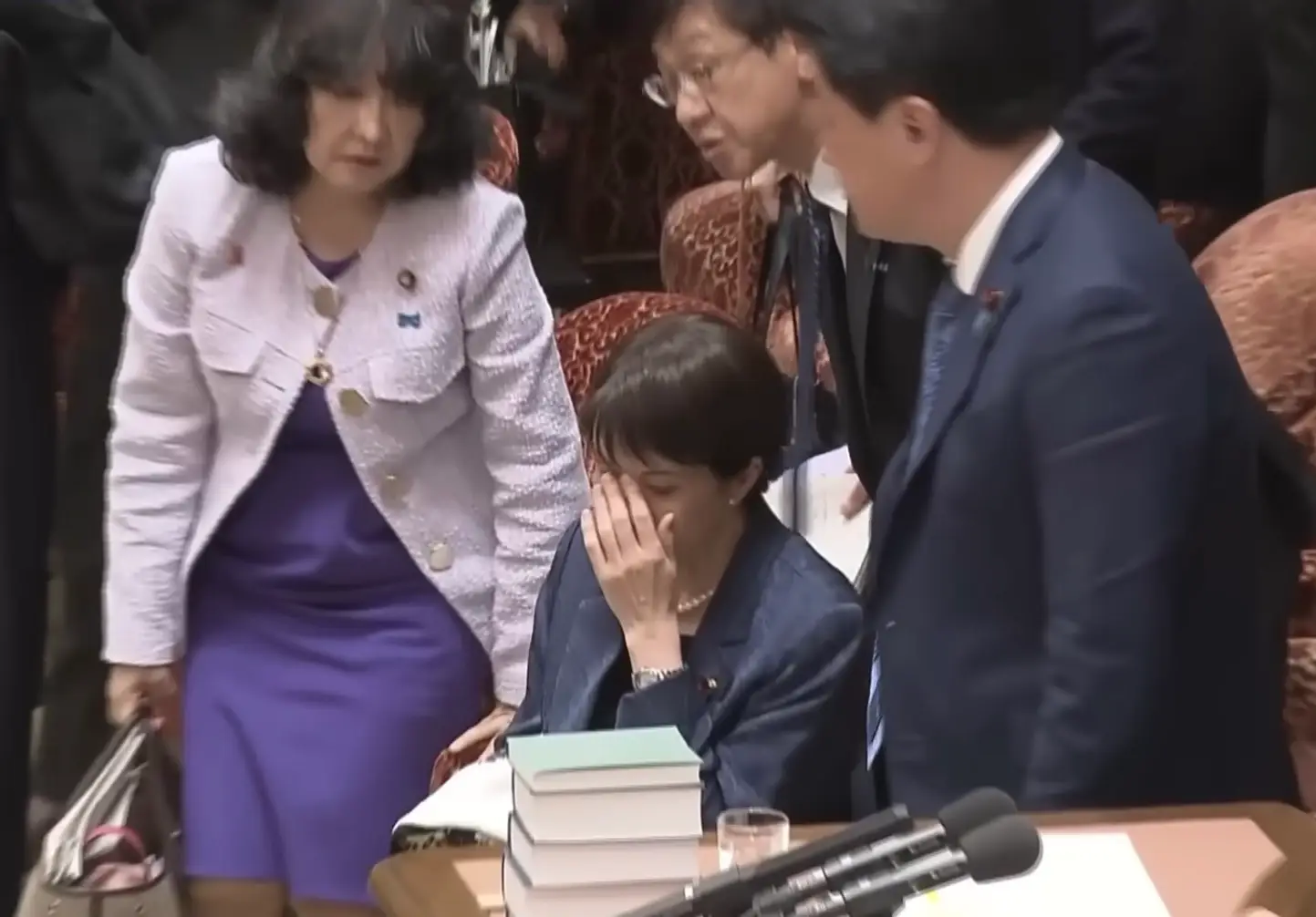 The Japanese PM appeared to be visibly unwell on Thursday (ANNnewsCH/YouTube)