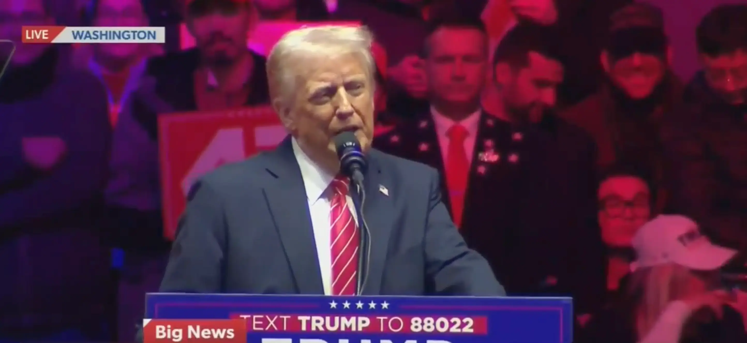 President-elect Donald Trump came out with a weird statement about vote-counting computers during his final speech before being sworn in as President (NewsMax TV)