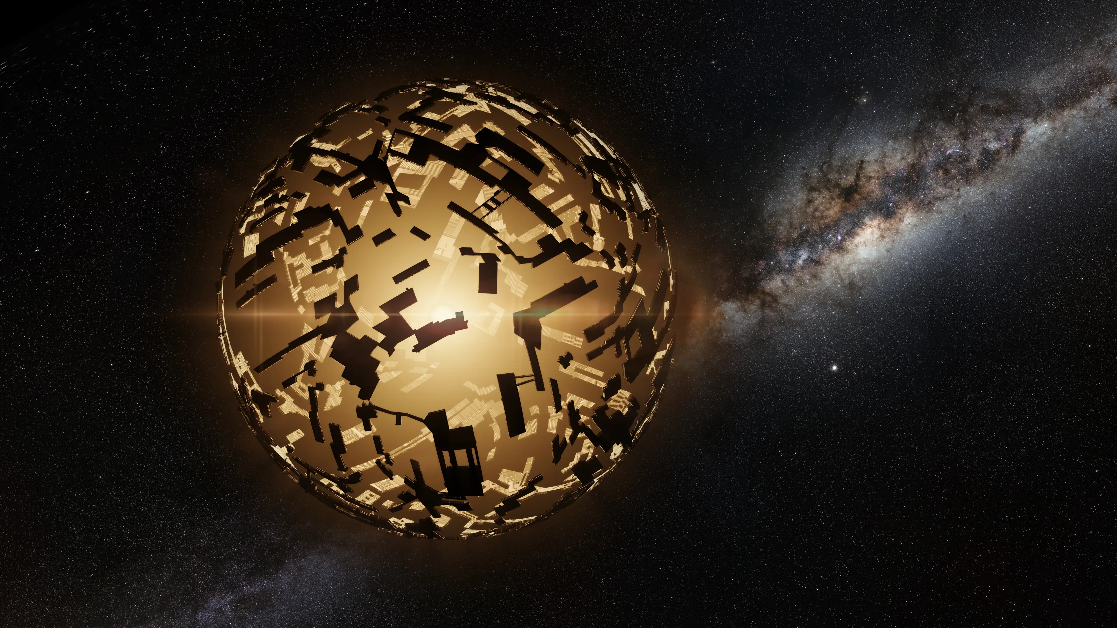 Dyson suggested there may be such thing as alien megastructures. (3D Illustration Getty Images/NASA)