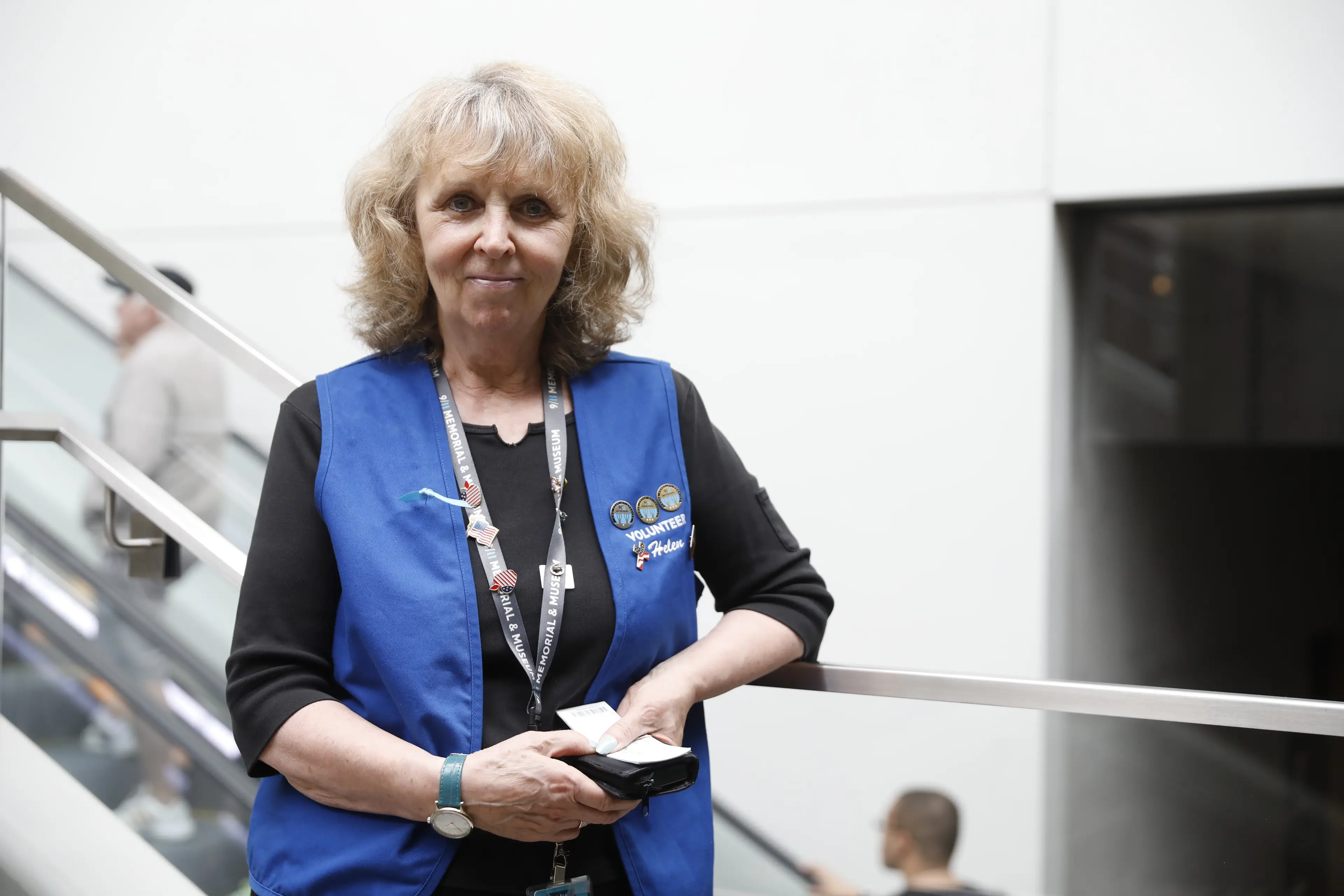 Inez works as a Visitor Services Volunteer at the 9/11 museum (Courtesy of the 9/11 Memorial & Museum)